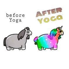 Illustration comique sur les bienfaits du yoga